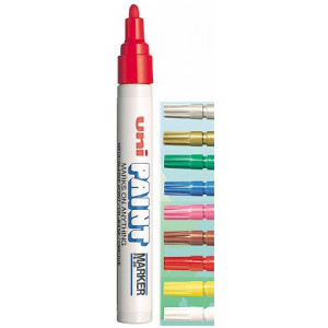 Uni Color Large 4-8,5 mm PX-30 Noir Stylo marqueur pour peinture à l'huile  Métal Verre Bois Plastique Pierre Extérieur mm Pointe biseautée en métal  Lot de 1 -  France