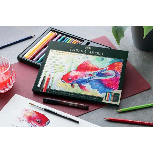 Coffret Faber-Castell 21 pièces - 17 crayons Albrecht Dürer + 3 feutres Pitt + pinceau