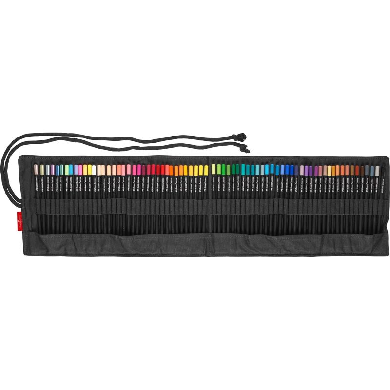 Trousse rouleau Faber-Castell - 72 crayons de couleur Black Edition Trousse rouleau Faber-Castell - 72 crayons de couleur Black Edition