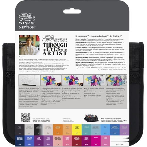 Set 24 feutres pour lettering et scrapbooking Promarker - Lettrage moderne - Winsor & Newton
