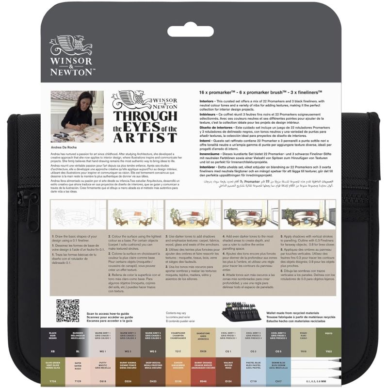 Lot de 24 Promarker Winsor & Newton - Intérieurs