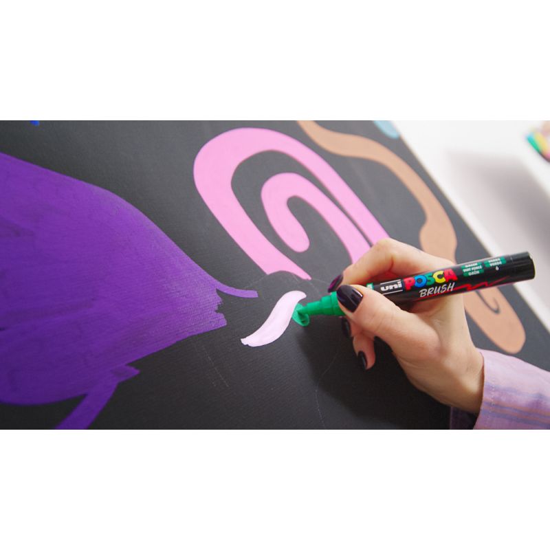 Assortiment de 8 marqueurs POSCA Brush à base d'eau - PC-5BR 