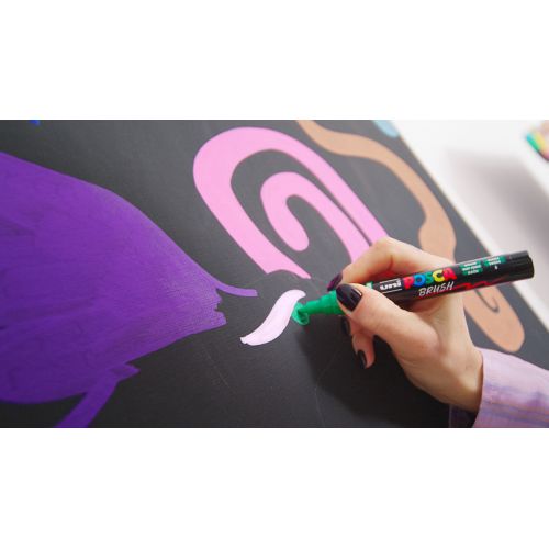 Assortiment de 8 marqueurs POSCA Brush à base d'eau - PC-5BR 