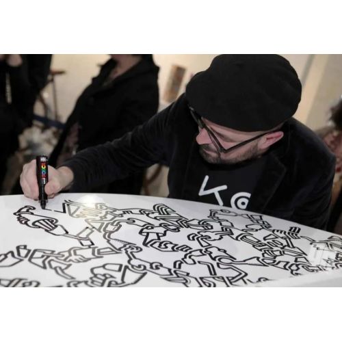 Mallette métal POSCA Doodle Art - 20 marqueurs peinture à base d'eau et 3 tutoriels de l'artiste PMH