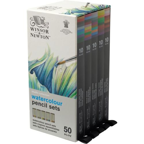 Coffret 50 crayons de couleurs aquarellables Winsor et Newton Coffret 50 crayons de couleurs aquarellables Winsor et Newton