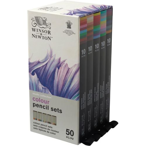 Assortiment de 50 crayons de couleurs Winsor et Newton dans un coffret élégant et rigide Assortiment de 50 crayons de couleurs Winsor et Newton dans un coffret élégant et rigide