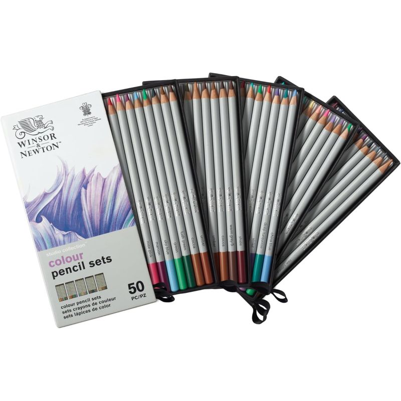 Boîte 50 crayons de couleurs Winsor et Newton Boîte 50 crayons de couleurs Winsor et Newton