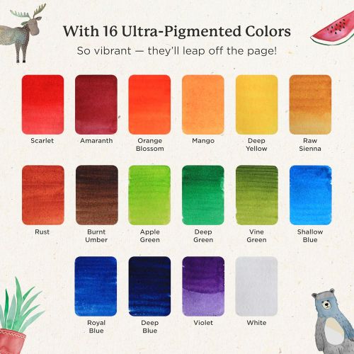 Kit aquarelle nomade 16 godets - Original - Viviva Kit aquarelle nomade 16 godets - Original - Viviva