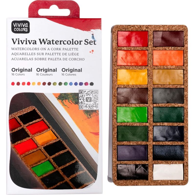 Set aquarelle 16 godets - Original - Viviva Set aquarelle 16 godets - Original - Viviva