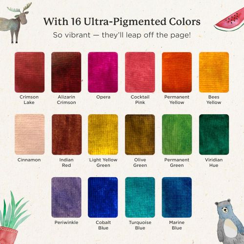 Set aquarelle 16 godets - couleurs Printemps - Viviva Set aquarelle 16 godets - couleurs Printemps - Viviva