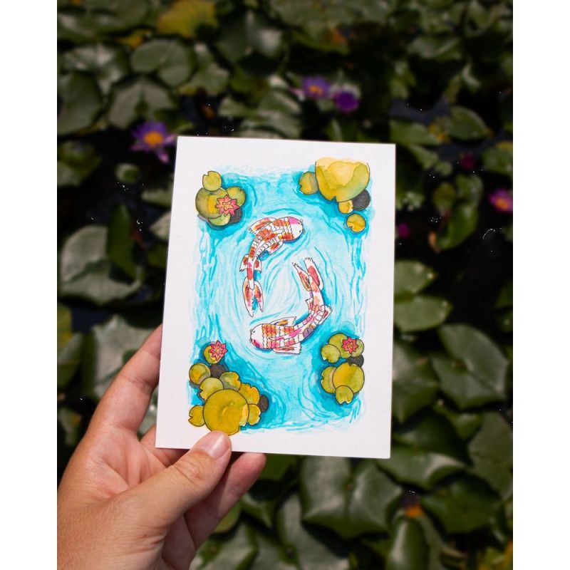 Dessin de carpe koi au feutre Dessin de carpe koi au feutre