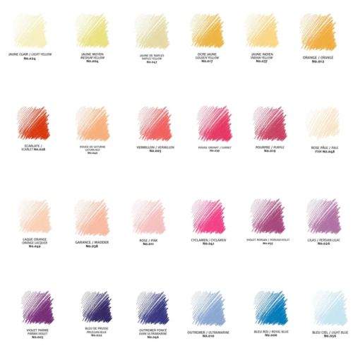 Coffret bois de 48 bâtons de dessin - Conté à Paris