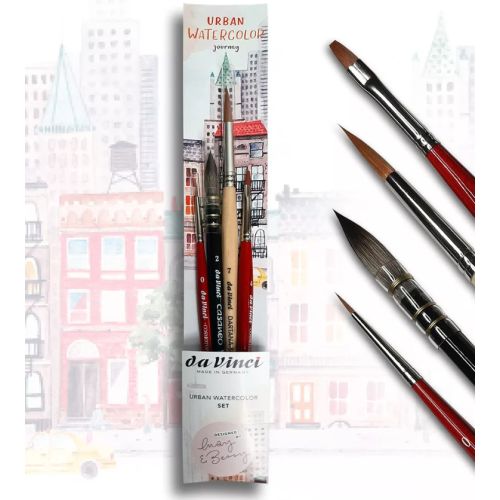 Set 4 pinceaux Urban Watercolor journey - Da Vinci Set 4 pinceaux Urban Watercolor journey - Da Vinci