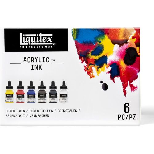 Assortiment de 6 encres acrylique ink Liquitex - Couleurs primaires