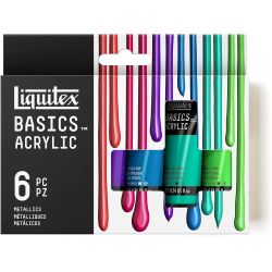 Set 6 acryliques métalliques Liquitex Basics