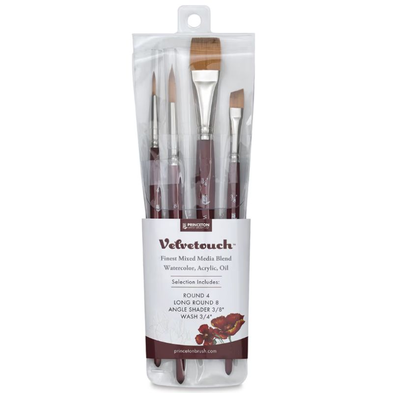 Set de 4 pinceaux Velvetouch - Princeton Set de 4 pinceaux Velvetouch - Princeton