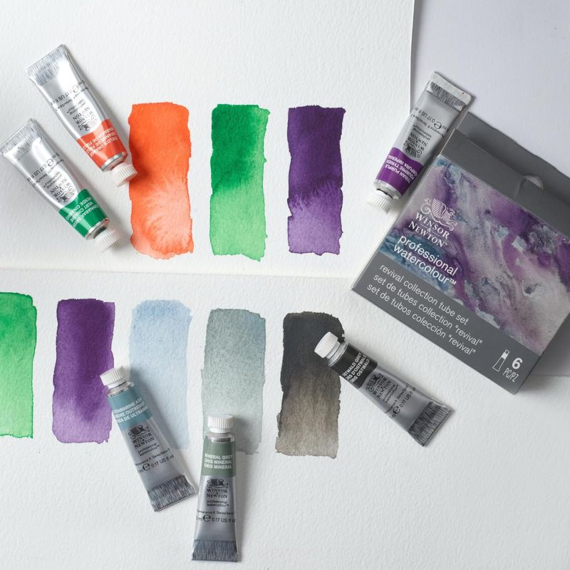 Assortiment Revival Winsor & Newton - 6 tubes aquarelle extra-fine