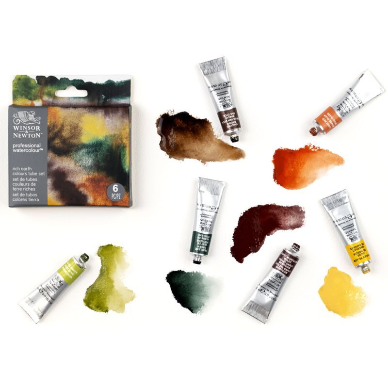 Set aquarelle extra-fine de Winsor & Newton - 6 couleurs terres riches Set aquarelle extra-fine de Winsor & Newton - 6 couleurs terres riches