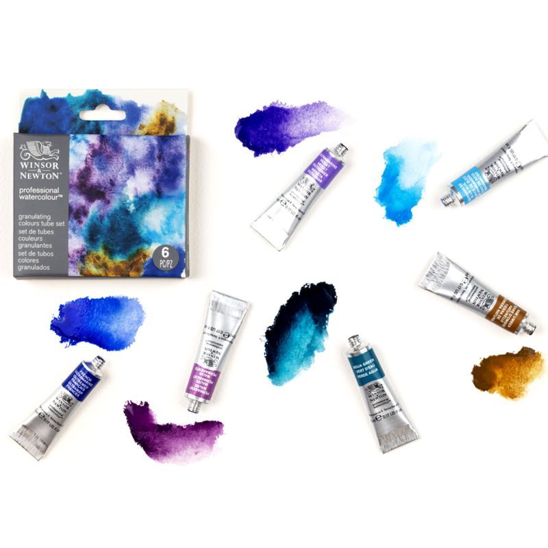 6 tubes aquarelle extra-fine Winsor & Newton - Couleurs granulantes 6 tubes aquarelle extra-fine Winsor & Newton - Couleurs granulantes