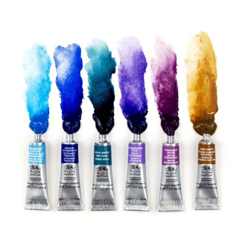Aquarelle extra-fine Winsor & Newton - assortiment de 6 couleurs granulantes Aquarelle extra-fine Winsor & Newton - assortiment de 6 couleurs granulantes