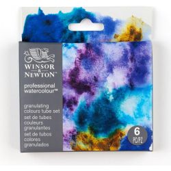 Set 6 tubes aquarelle extra-fine Winsor & Newton - Couleurs granulantes