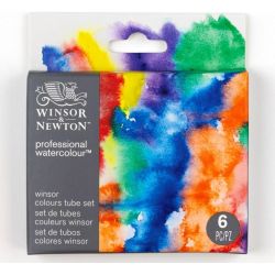 Set 6 tubes aquarelle extra-fine Winsor & Newton - Couleurs Winsor
