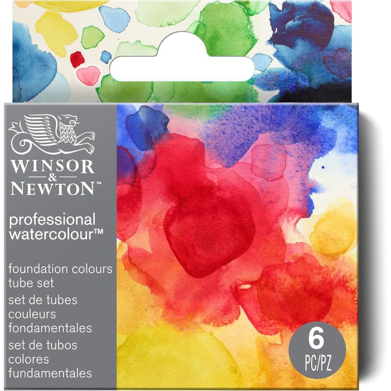 Set 6 tubes aquarelle extra-fine Winsor & Newton - Couleurs fondamentales Set 6 tubes aquarelle extra-fine Winsor & Newton - Couleurs fondamentales