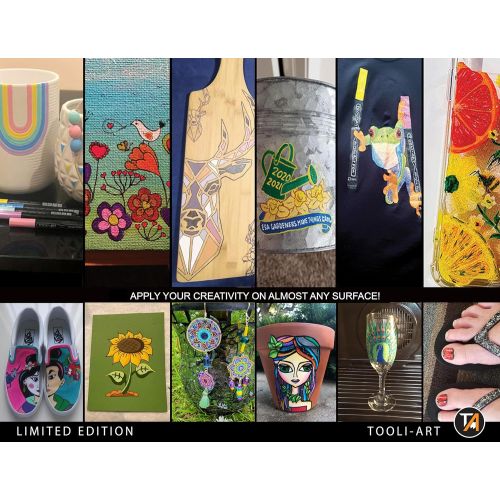 Assortiment de 48 stylos peinture acrylique pointe 0.7 mm - Tooli-Art