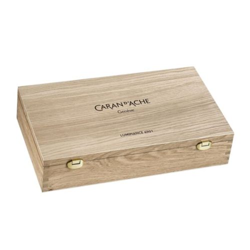 Coffret bois 100 crayons Luminance + blenders- Caran d'Ache