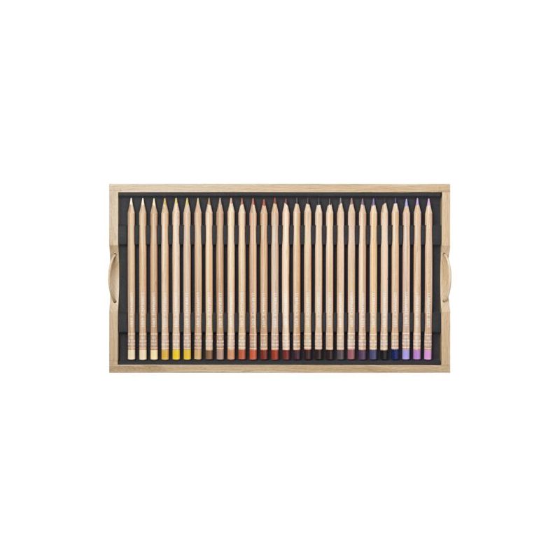 Coffret bois 100 crayons Luminance + blenders- Caran d'Ache