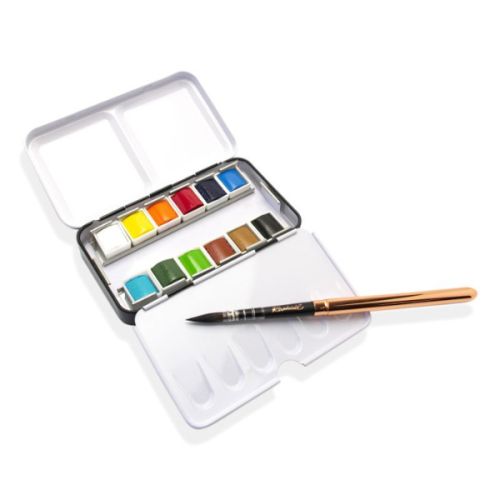 Aquarelle extra-fine Sennelier - Sélection Barnaba Salvador - 12 demi-godets