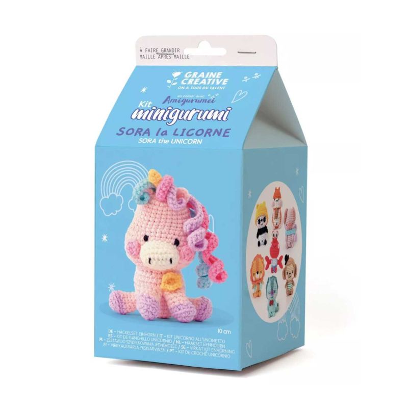 Kit crochet mini Amigurumi - Sora la licorne - Graine créative