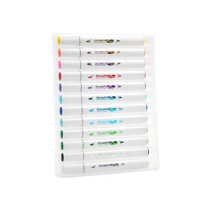 Graph’it Go Essential - Set 12 marqueurs double pointe
