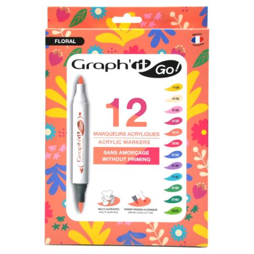 Set de 12 marqueurs Graph’it Go - Floral