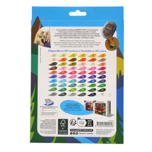 Assortiment de 12 marqueurs acryliques Graph’it Go - Panorama