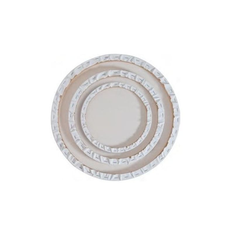 Lot de 3 châssis ronds en coton prêts à peindre - Phoenix