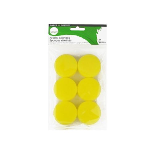 Set de 6 éponges synthétiques pour peinture et effets de matière - Daler-Rowney