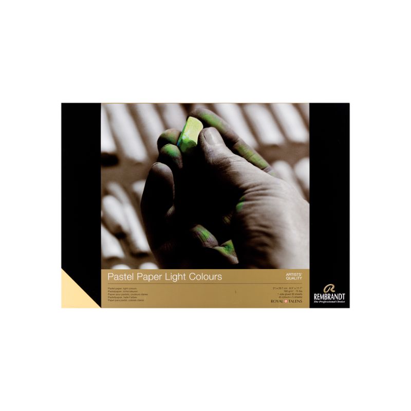 Bloc papier pastel - couleurs claires - Rembrandt - Support qualité beaux-arts