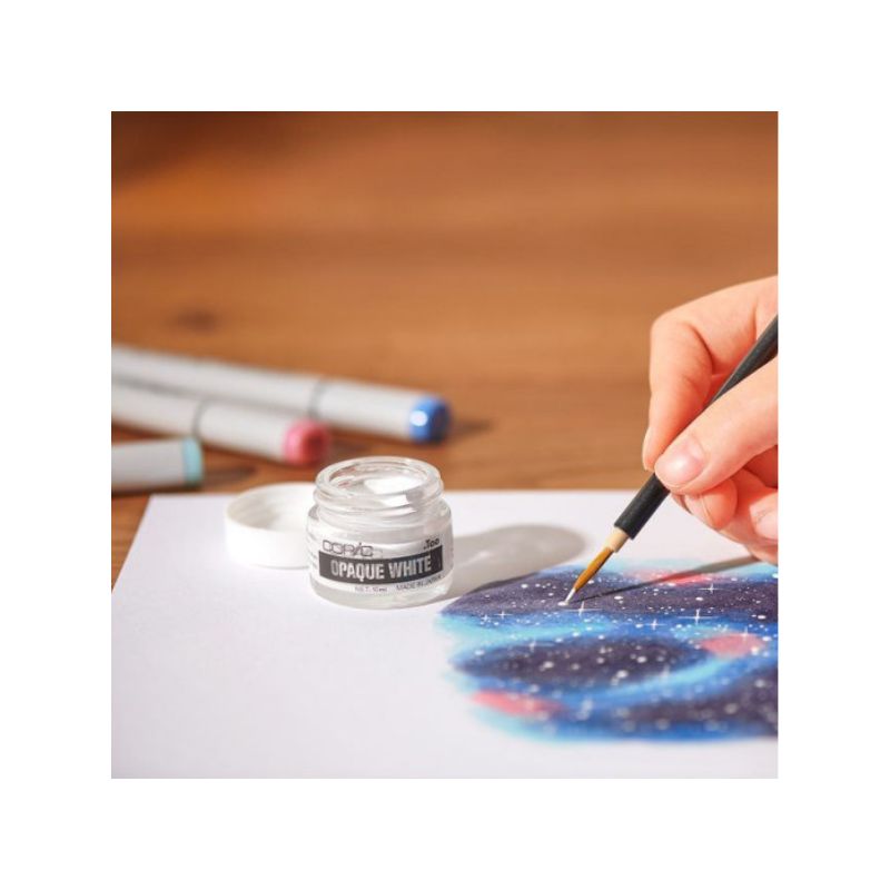 Encre blanche opaque Copic pour retouche et finitions illustrations, dessins ou manga