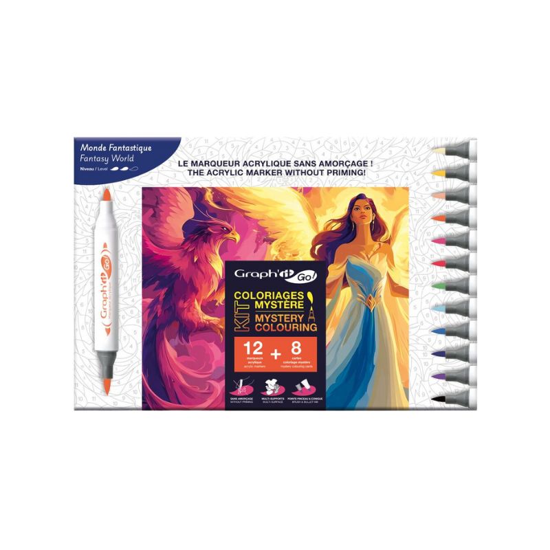 Kit coloriages mystère - Monde fantastique - Graph'it