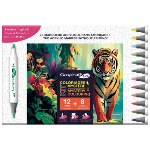 Kit coloriages mystère - Aventure tropicale - Graph'it