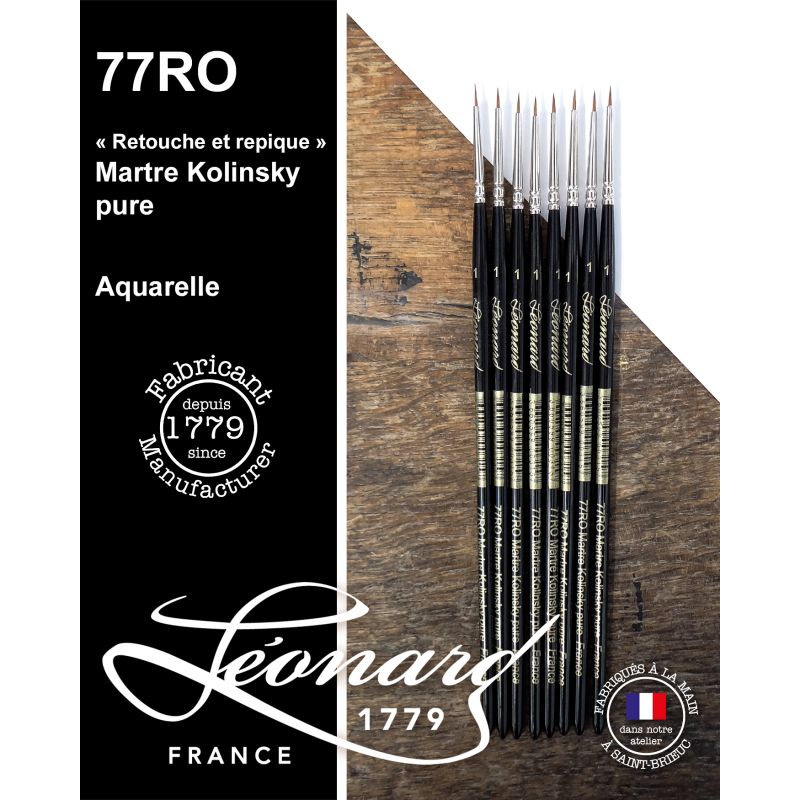Pinceaux retouche et repique - série 77 - Léonard