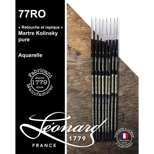 Pinceaux retouche et repique - série 77 - Léonard