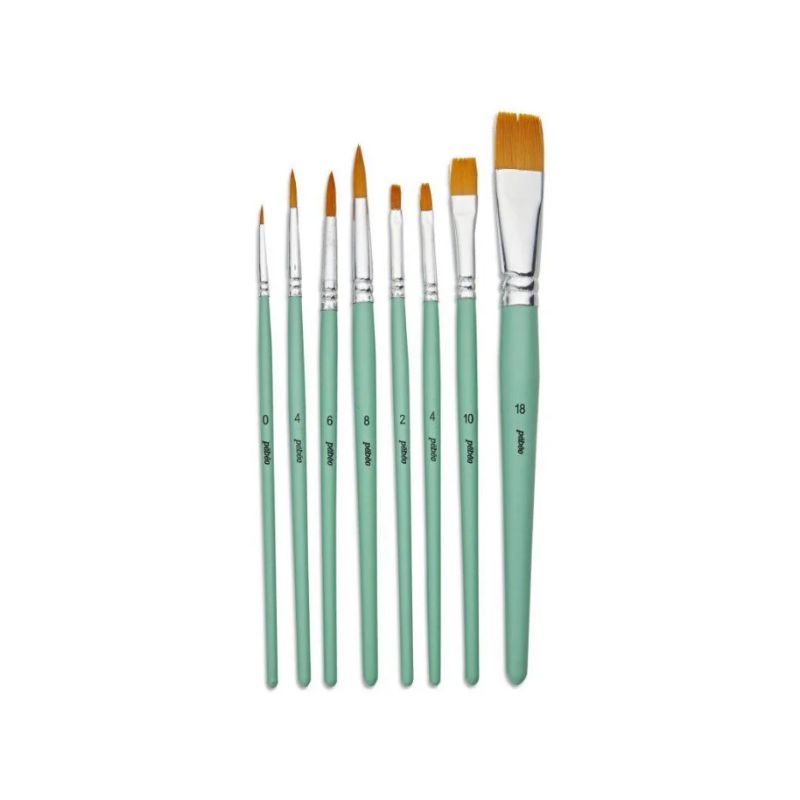 Assortiment de 8 pinceaux en fibres synthétiques Pébéo