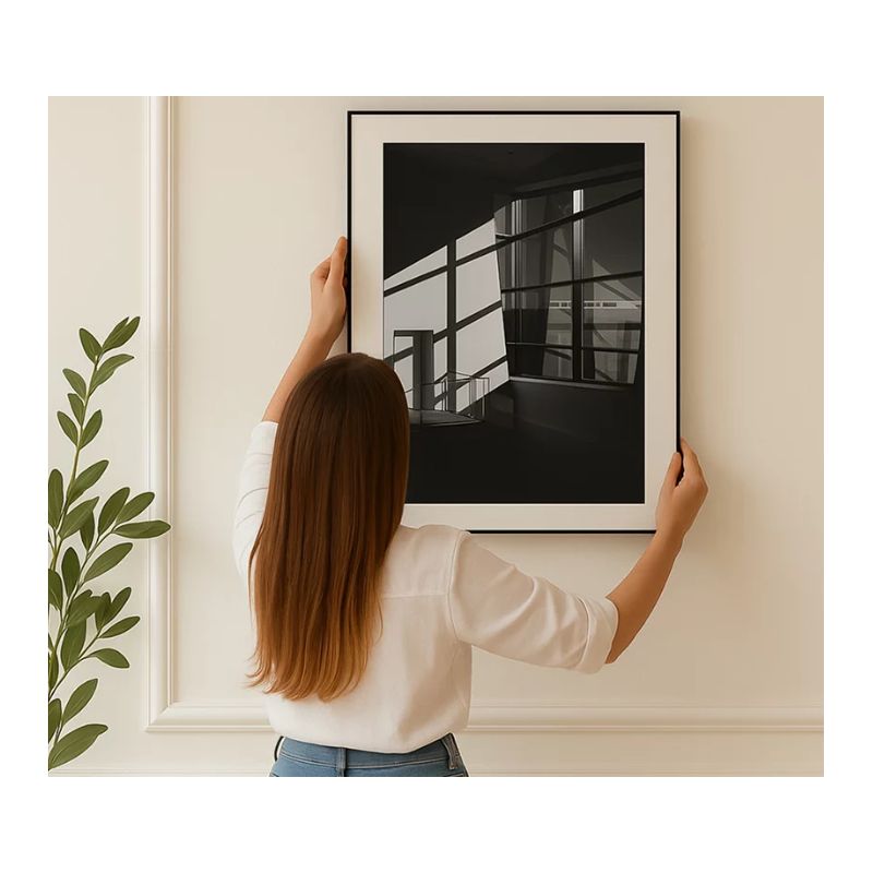 Cadre Alpha noir avec passe partout