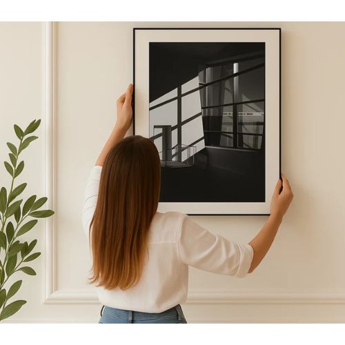 Cadre Alpha noir avec passe partout