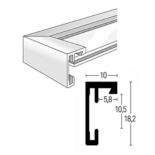 Cadre aluminium Nielsen Alpha - Noir mat
