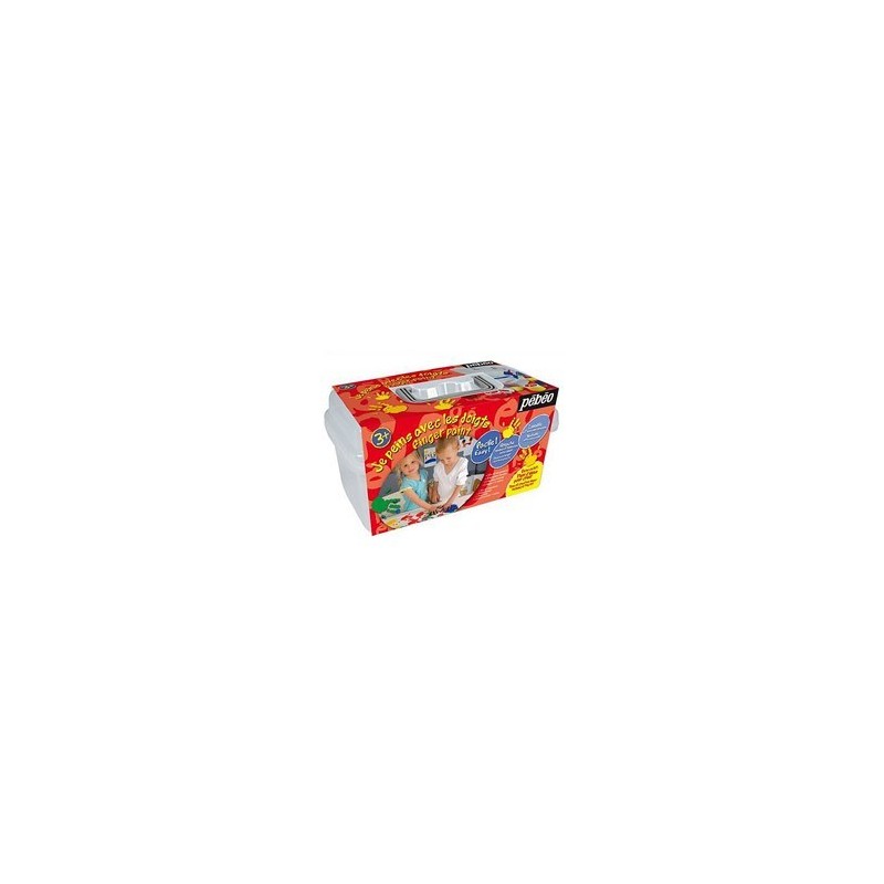 Coffret "Je peins avec les doigts" de Pebeo,  kit peinture gouache aux doigts