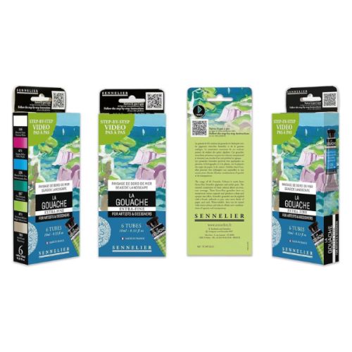 Gouache extra-fine Sennelier - Paysages Bord de mer - 6 tubes 10ml