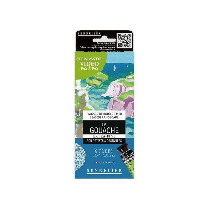 Set 6 tubes gouache extra-fine Sennelier - Bord de mer